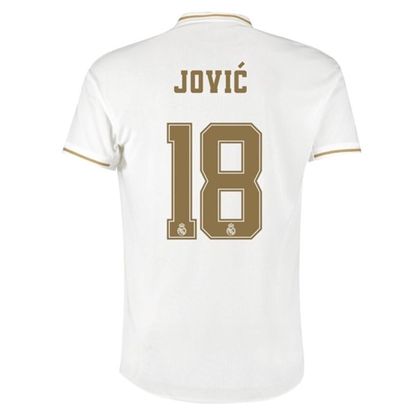 Camiseta Real Madrid NO.18 Jovic 1ª Kit 2019 2020 Blanco